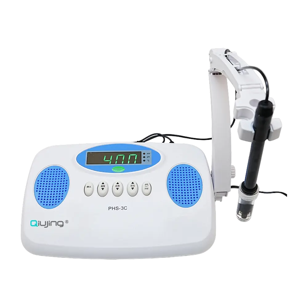 Qiujiing IP54 Prachotesný bezdrôtový Bluetooth prenos 4 štandardne vyhovujúci striekajúcej vode stolný PH meter PHS-3C